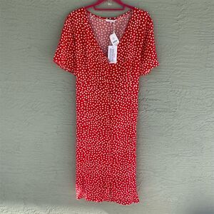 Estelle Women's 3X Red Polka Dot Dress